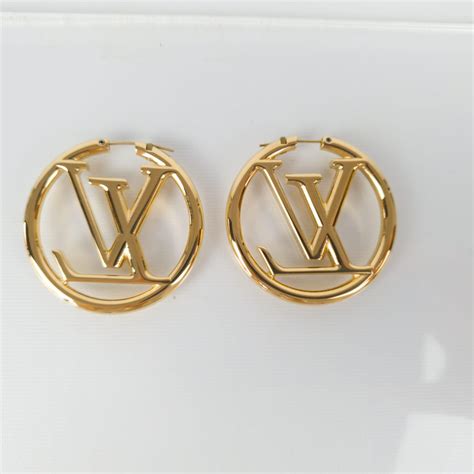 louis vuitton small hoop earrings|louis vuitton hoop earrings poshmark.